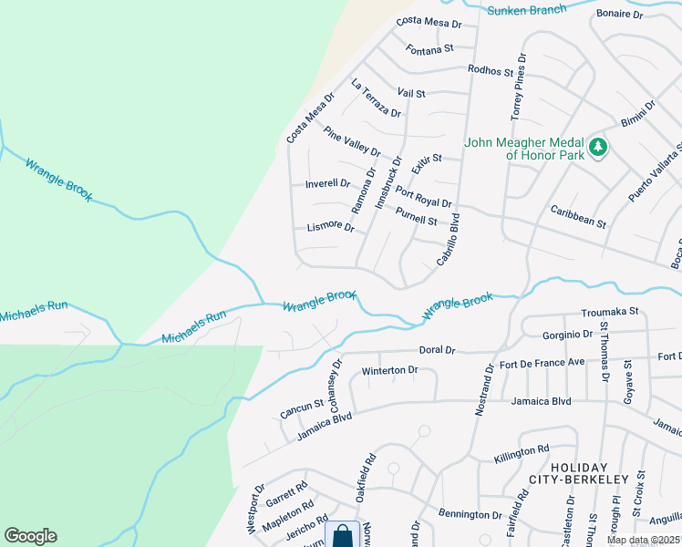 map of restaurants, bars, coffee shops, grocery stores, and more near 257 Costa Mesa Drive in Toms River