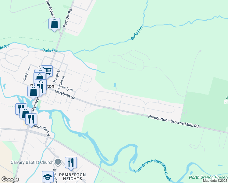map of restaurants, bars, coffee shops, grocery stores, and more near 130 Lemmon Avenue in Pemberton