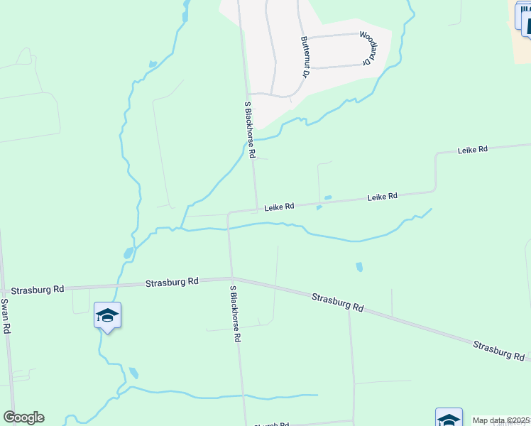 map of restaurants, bars, coffee shops, grocery stores, and more near 5076 Leike Road in Parkesburg