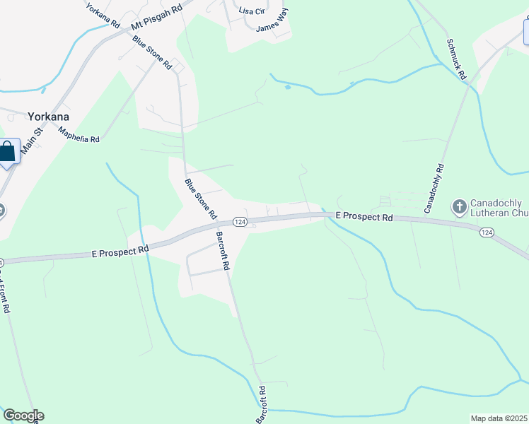 map of restaurants, bars, coffee shops, grocery stores, and more near 4745 East Prospect Road in York