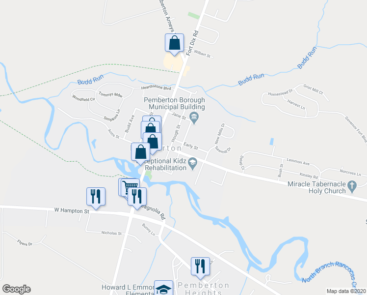 map of restaurants, bars, coffee shops, grocery stores, and more near 32 Elizabeth Street in Pemberton
