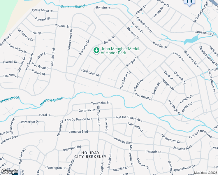 map of restaurants, bars, coffee shops, grocery stores, and more near 254 Port Royal Drive in Toms River