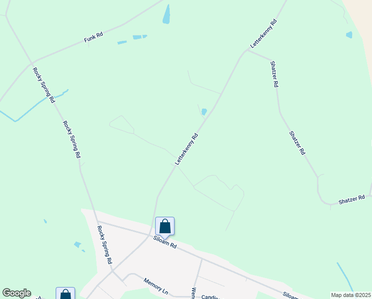 map of restaurants, bars, coffee shops, grocery stores, and more near 3420 Letterkenny Rd in Chambersburg
