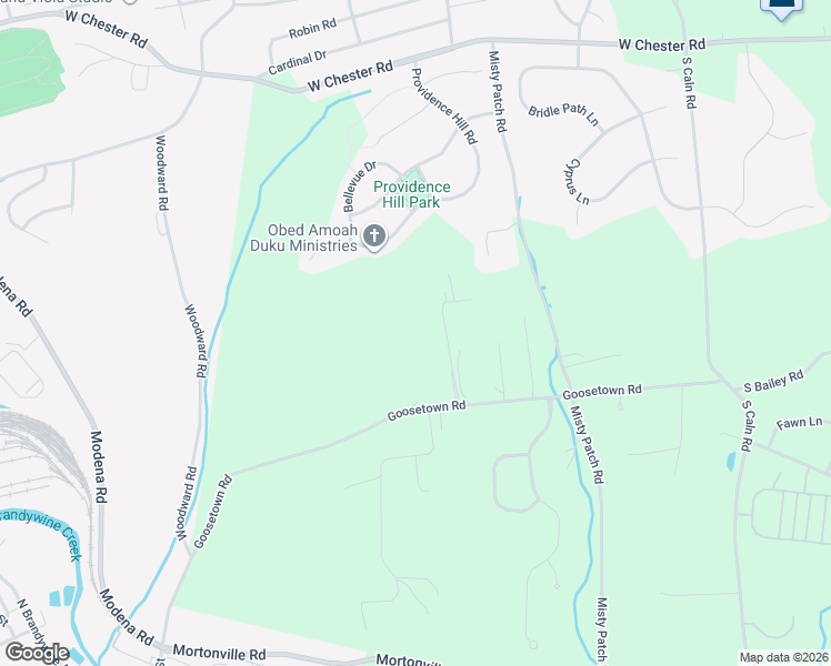 map of restaurants, bars, coffee shops, grocery stores, and more near 1715 Goosetown Road in Coatesville