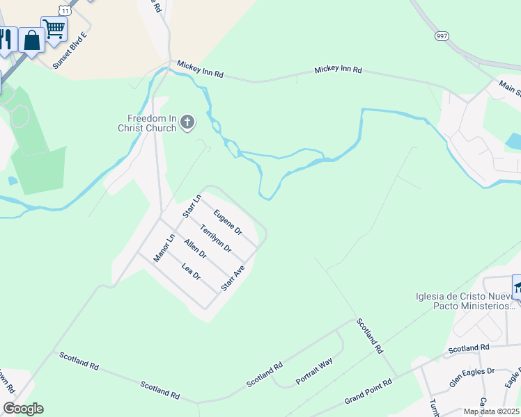 map of restaurants, bars, coffee shops, grocery stores, and more near 680 Starr Avenue in Chambersburg