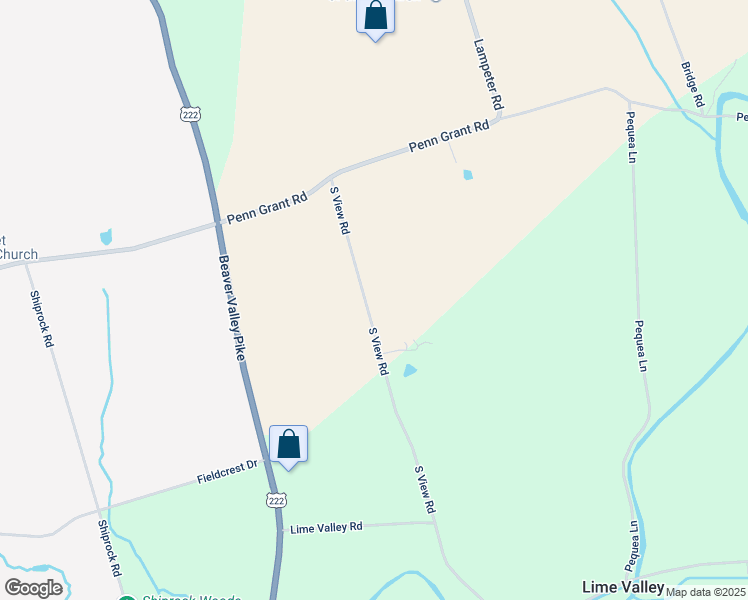 map of restaurants, bars, coffee shops, grocery stores, and more near 2111 S View Rd in Lancaster
