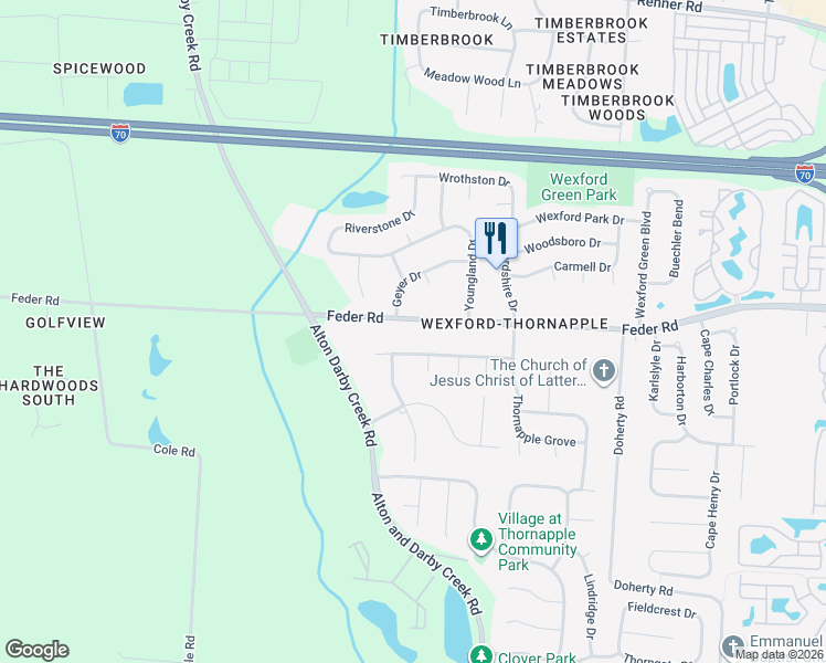 map of restaurants, bars, coffee shops, grocery stores, and more near 6324 Durban Drive in Galloway