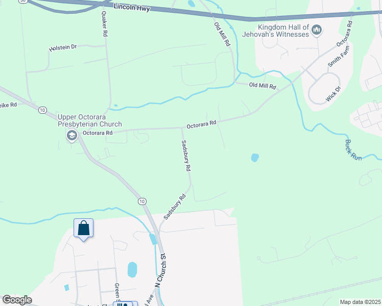 map of restaurants, bars, coffee shops, grocery stores, and more near 698 Sadsbury Road in Parkesburg