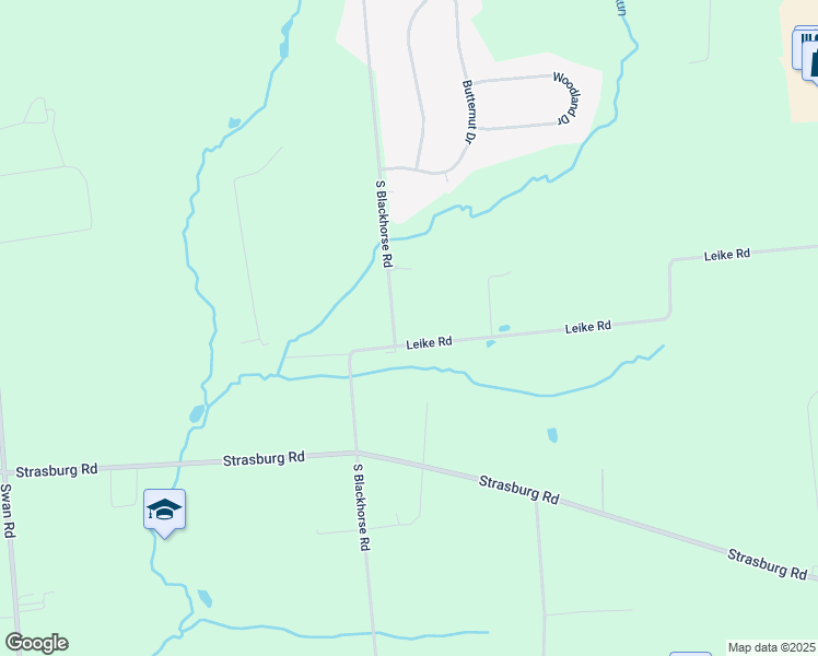 map of restaurants, bars, coffee shops, grocery stores, and more near 5076 Leike Road in Parkesburg