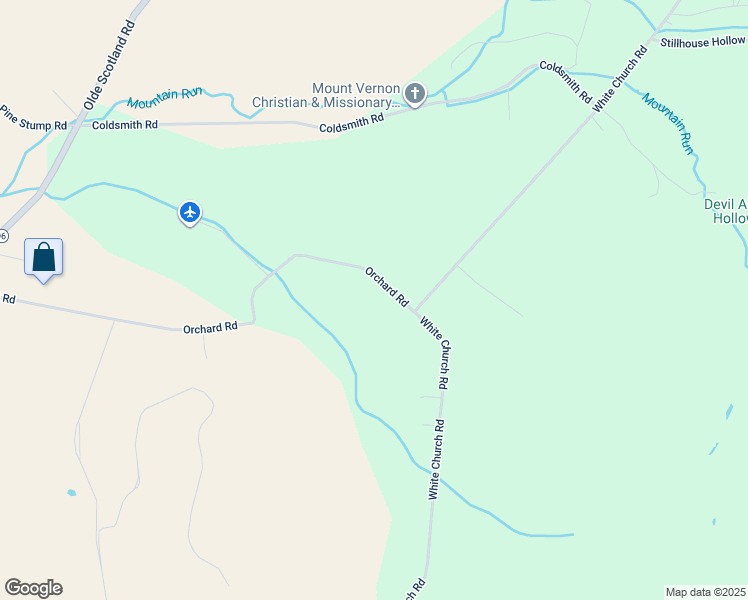 map of restaurants, bars, coffee shops, grocery stores, and more near 1848 Orchard Road in Chambersburg