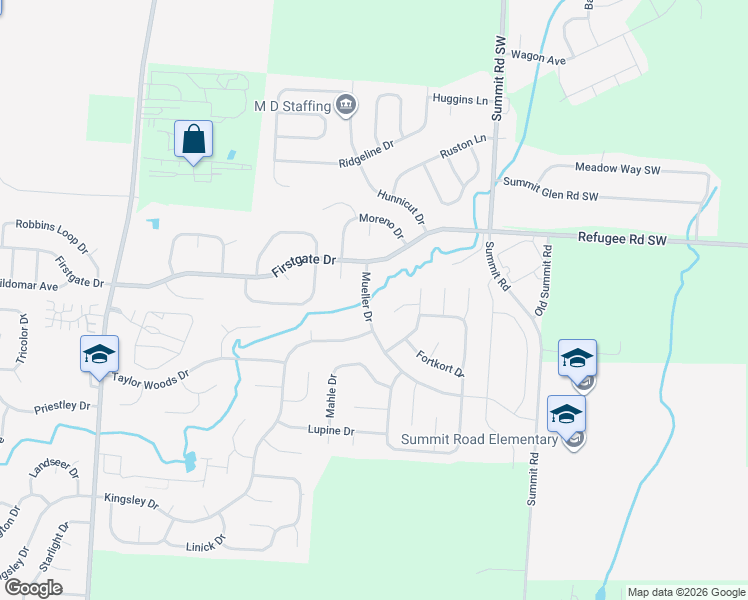 map of restaurants, bars, coffee shops, grocery stores, and more near 9115 Firstgate Drive in Reynoldsburg
