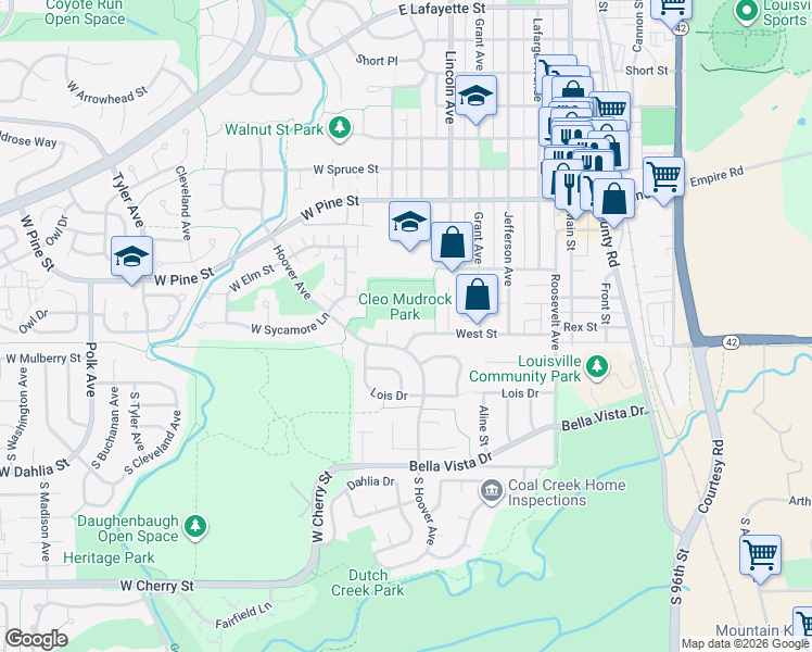 map of restaurants, bars, coffee shops, grocery stores, and more near 343 West Street in Louisville