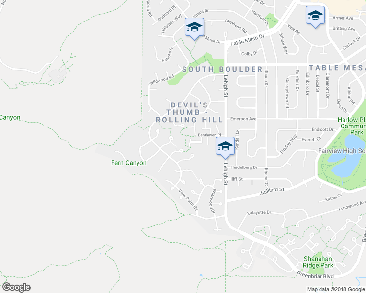 map of restaurants, bars, coffee shops, grocery stores, and more near 1401 Blue Sage Court in Boulder