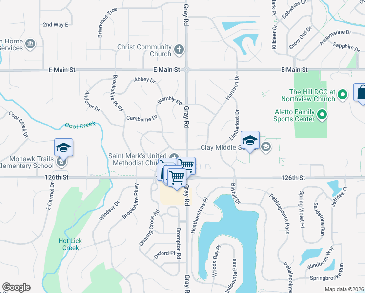 map of restaurants, bars, coffee shops, grocery stores, and more near 12709 Wembly Road in Carmel