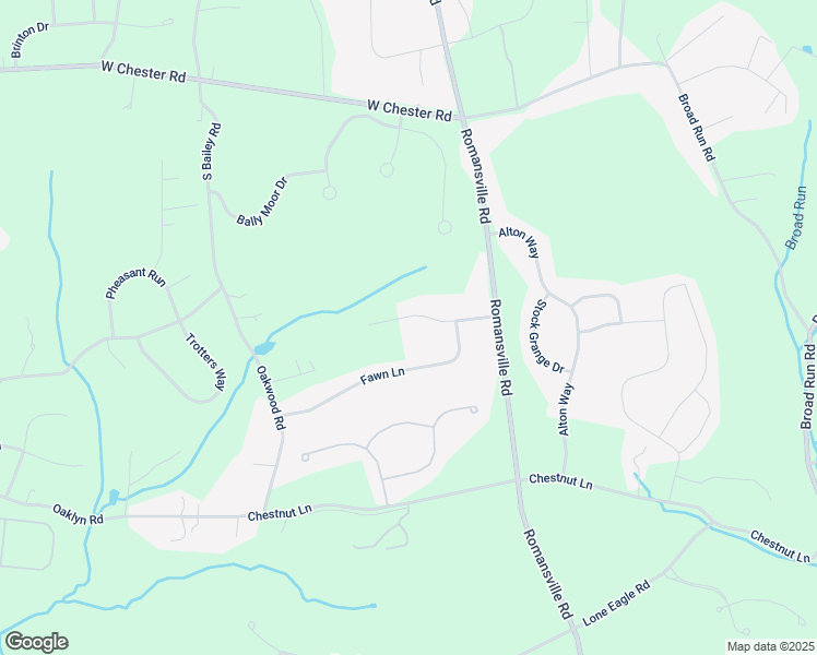 map of restaurants, bars, coffee shops, grocery stores, and more near 2036 Arrowhead Trail in Coatesville