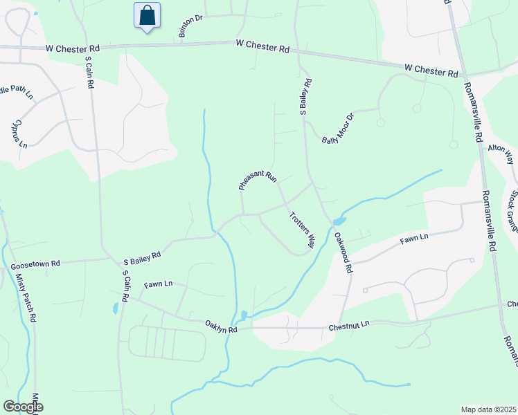 map of restaurants, bars, coffee shops, grocery stores, and more near 1395 South Bailey Road in Coatesville