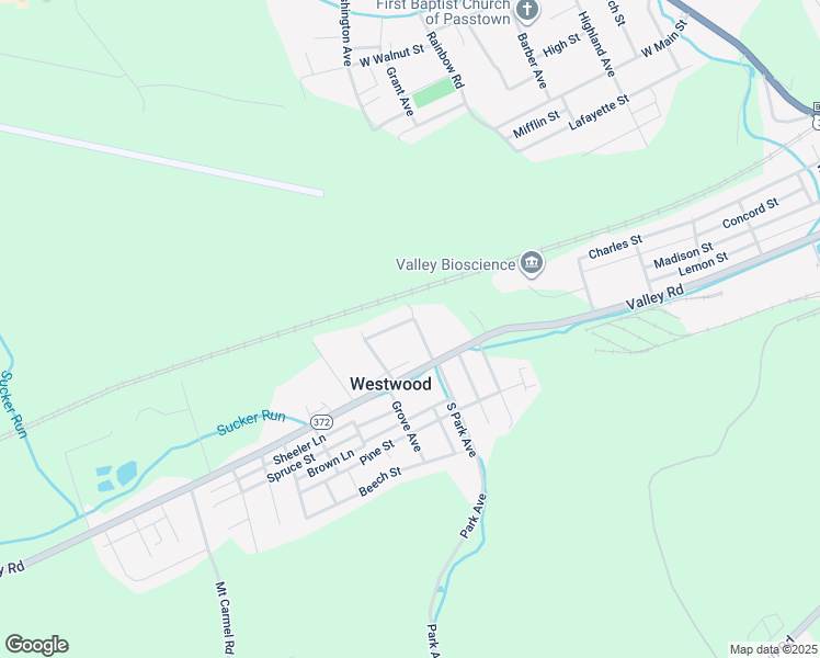 map of restaurants, bars, coffee shops, grocery stores, and more near 112 North Park Avenue in Westwood