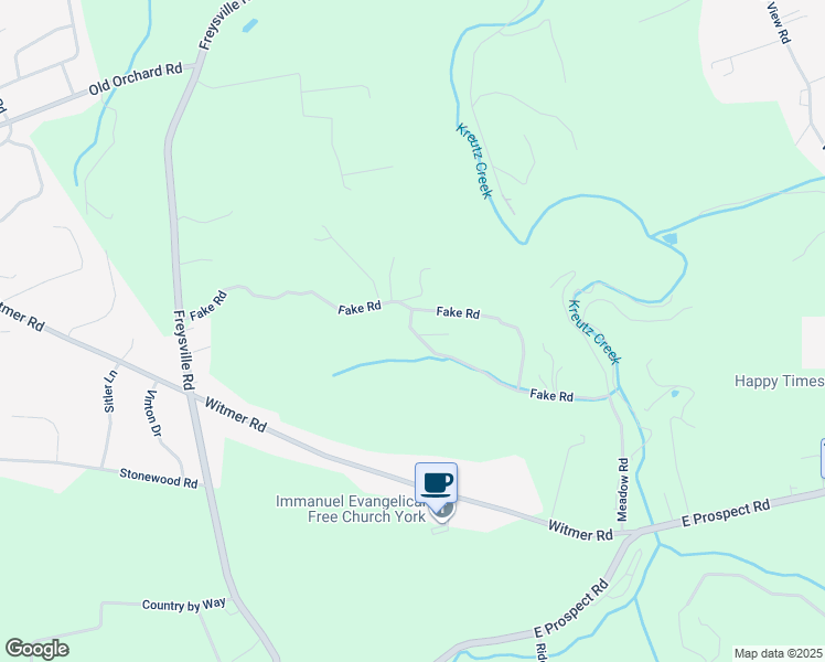 map of restaurants, bars, coffee shops, grocery stores, and more near 4745 Fake Rd in York