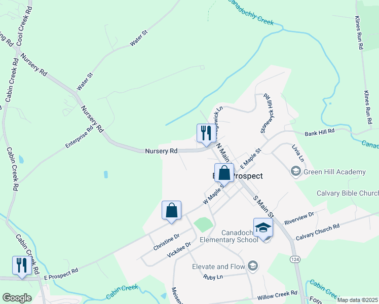 map of restaurants, bars, coffee shops, grocery stores, and more near 52 North Main Street in Wrightsville