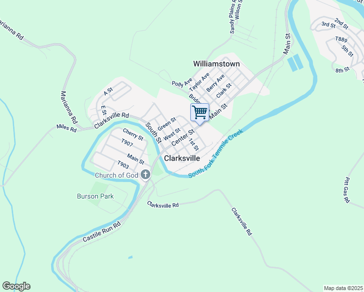 map of restaurants, bars, coffee shops, grocery stores, and more near in Clarksville