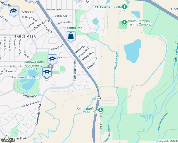 map of restaurants, bars, coffee shops, grocery stores, and more near 1487 Brown Circle in Boulder