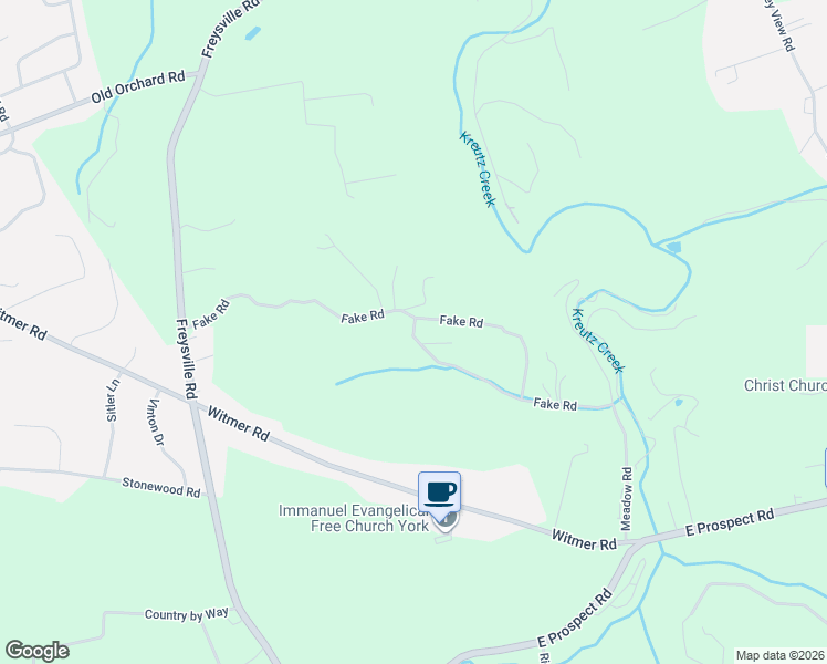 map of restaurants, bars, coffee shops, grocery stores, and more near 4725 Fake Road in York