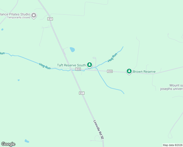 map of restaurants, bars, coffee shops, grocery stores, and more near 10370 Fairview Road Southeast in Newark