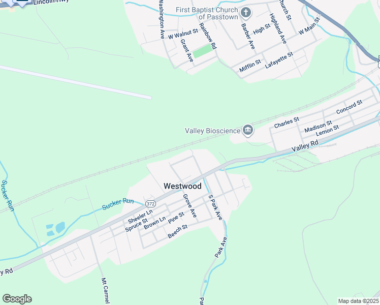 map of restaurants, bars, coffee shops, grocery stores, and more near 112 North Park Avenue in Westwood