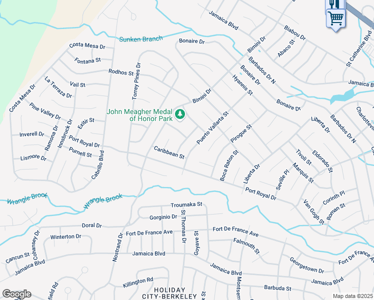 map of restaurants, bars, coffee shops, grocery stores, and more near 4 Caribbean Street in Toms River