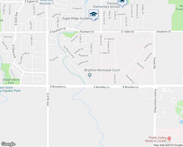 map of restaurants, bars, coffee shops, grocery stores, and more near 3401 East Bromley Lane in Brighton