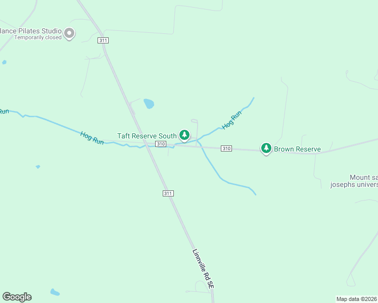 map of restaurants, bars, coffee shops, grocery stores, and more near 10370 Fairview Road Southeast in Newark