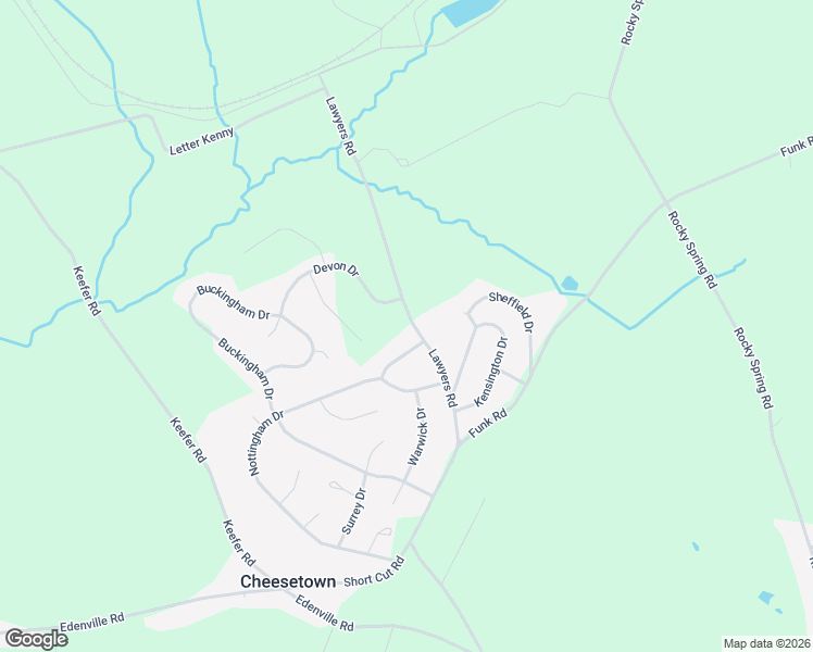 map of restaurants, bars, coffee shops, grocery stores, and more near 2915 Lawyers Road in Chambersburg