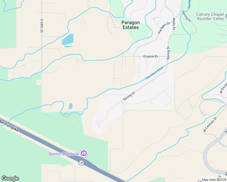 map of restaurants, bars, coffee shops, grocery stores, and more near 7215 Empire Drive in Boulder