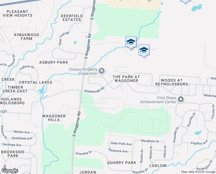 map of restaurants, bars, coffee shops, grocery stores, and more near 7954 Cheriton Circle in Reynoldsburg
