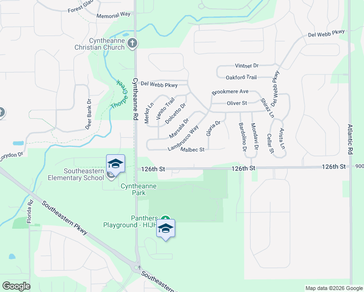 map of restaurants, bars, coffee shops, grocery stores, and more near 16007 Lambrusco Way in Fishers