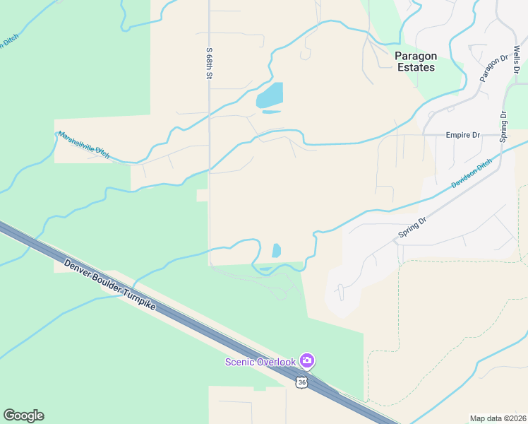 map of restaurants, bars, coffee shops, grocery stores, and more near 640 South 68th Street in Boulder