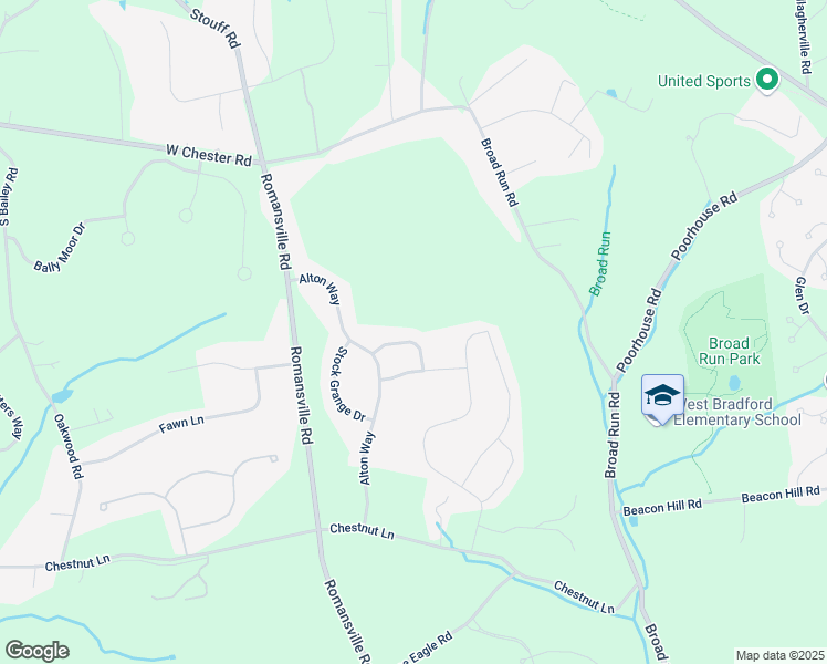 map of restaurants, bars, coffee shops, grocery stores, and more near 1959 Goldenridge Drive in Downingtown