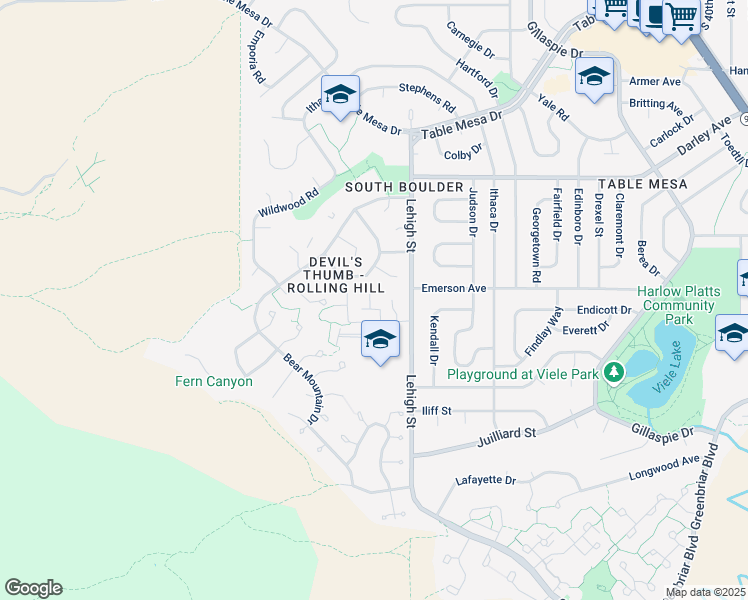 map of restaurants, bars, coffee shops, grocery stores, and more near 67 Benthaven Place in Boulder