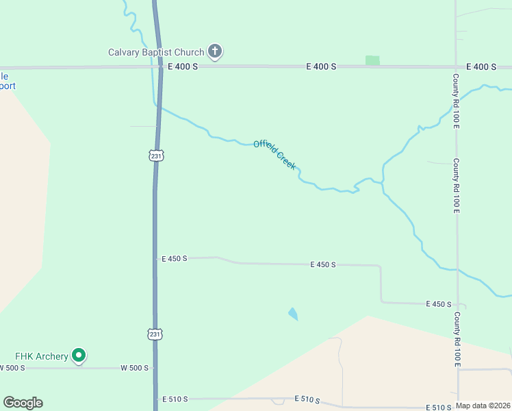 map of restaurants, bars, coffee shops, grocery stores, and more near 216 East 450 South in Crawfordsville