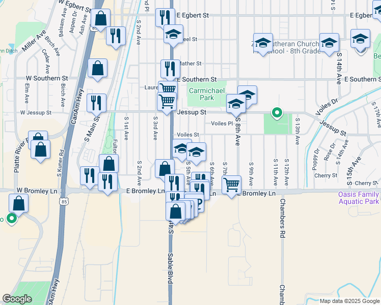 map of restaurants, bars, coffee shops, grocery stores, and more near 766 South 5th Avenue in Brighton