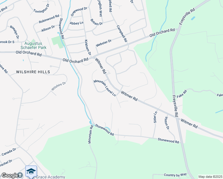map of restaurants, bars, coffee shops, grocery stores, and more near 661 Mountain Laurel Lane in York