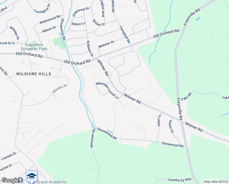 map of restaurants, bars, coffee shops, grocery stores, and more near 661 Mountain Laurel Lane in York