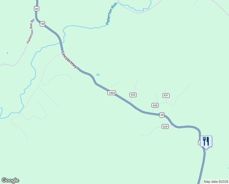 map of restaurants, bars, coffee shops, grocery stores, and more near 10559 Lincoln Highway in McConnellsburg