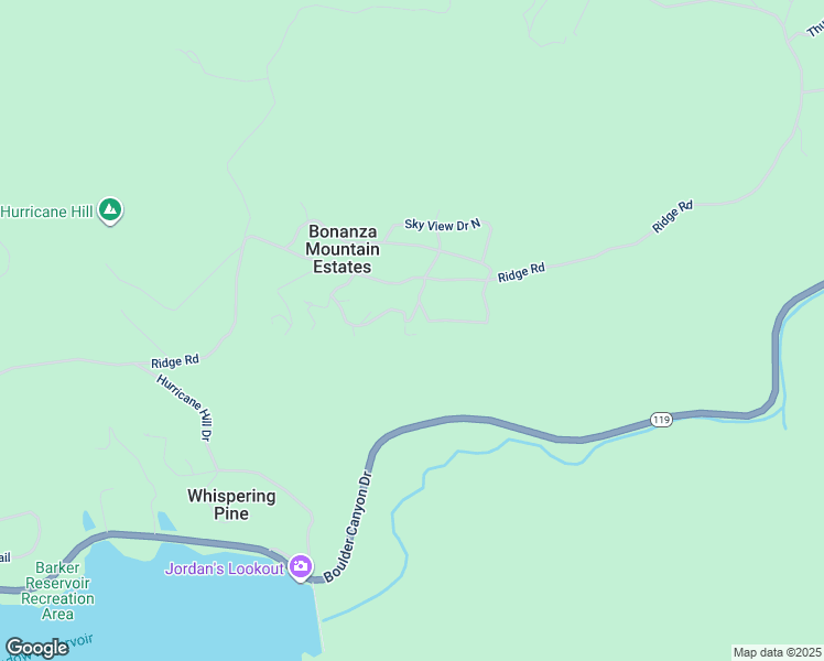 map of restaurants, bars, coffee shops, grocery stores, and more near 210 Blue Spruce Road South in Nederland