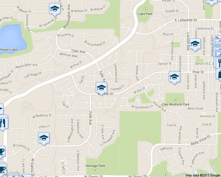 map of restaurants, bars, coffee shops, grocery stores, and more near 545 Catalpa Court in Louisville