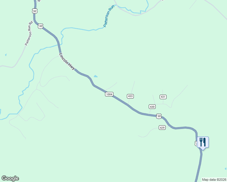 map of restaurants, bars, coffee shops, grocery stores, and more near 10559 Lincoln Highway in McConnellsburg