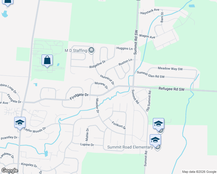 map of restaurants, bars, coffee shops, grocery stores, and more near 746 Moreno Drive in Reynoldsburg