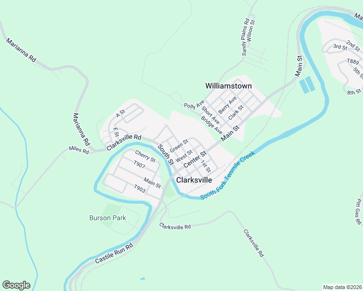 map of restaurants, bars, coffee shops, grocery stores, and more near 366 Market Street in Clarksville