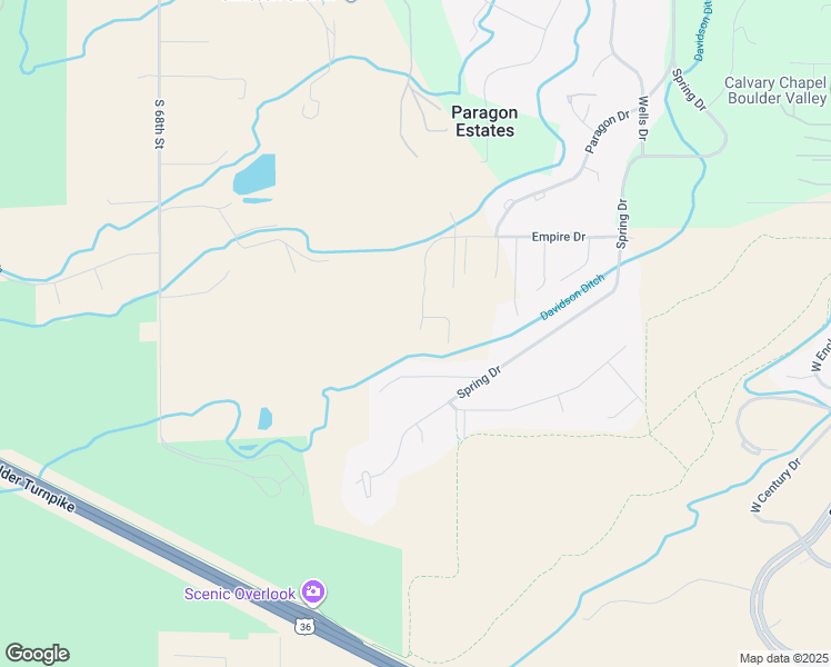 map of restaurants, bars, coffee shops, grocery stores, and more near 7215 Empire Drive in Boulder