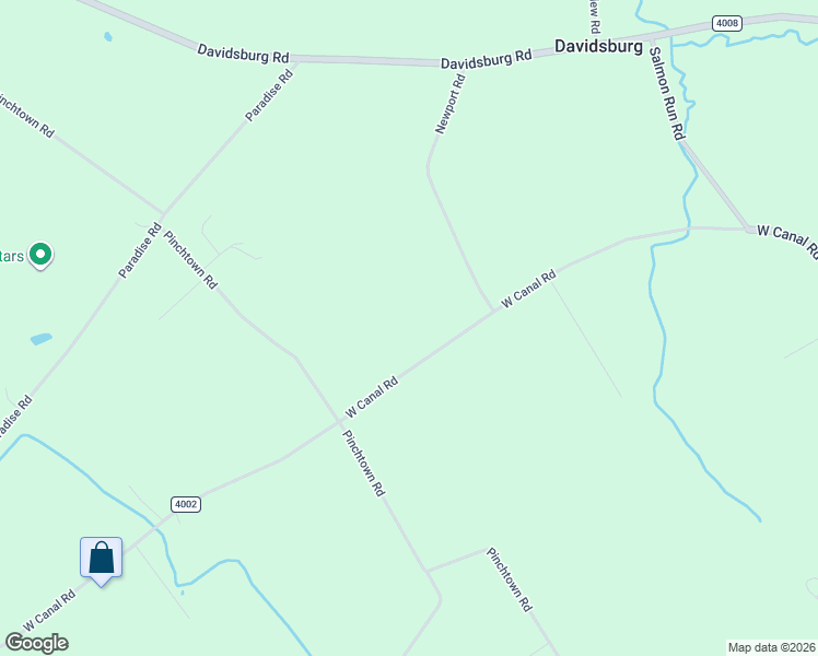 map of restaurants, bars, coffee shops, grocery stores, and more near 4275 West Canal Road in Dover